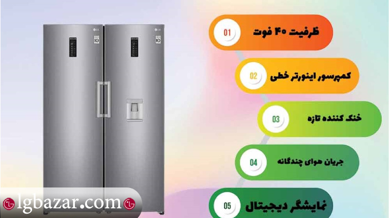 طراحی ظاهری یخچال دوقلو ال جی سیلور 